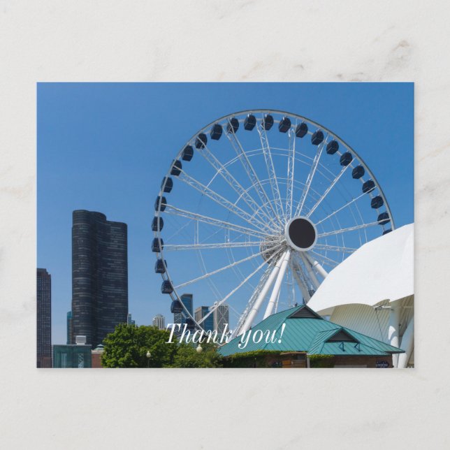 Carte postale de remerciement de la grande roue Ce (Devant)
