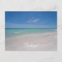 Carte postale de remerciement de la plage de Desti