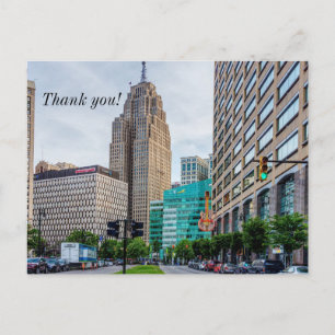 Carte postale de remerciement du centre-ville de D