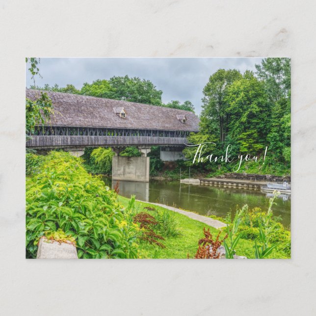 Carte postale de remerciement du pont couvert de F (Devant)