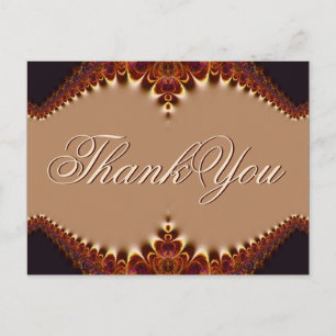 Carte postale de remerciement en chocolat satin do