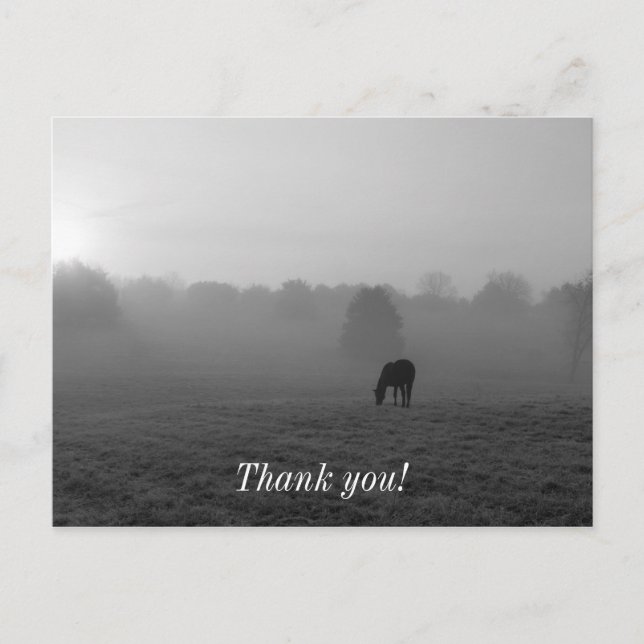 Carte postale de remerciement en nuances de gris d (Devant)