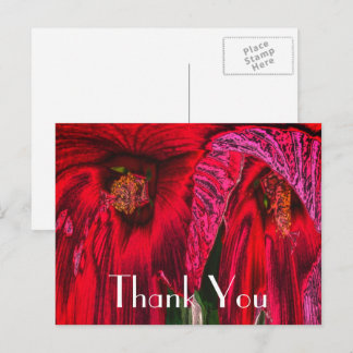 Carte postale de remerciement Fleur abstraite d'Hi