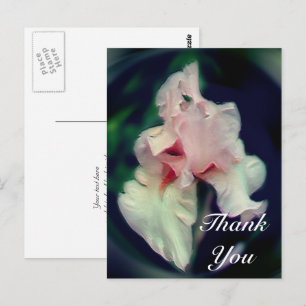 Carte postale de remerciement florale abstraite Ir