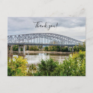 Carte postale de remerciement Jeff City Bridge
