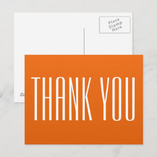 Carte postale de remerciement orange