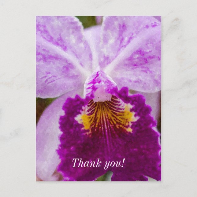 Carte postale de remerciement Orchidée Purple Pass (Devant)