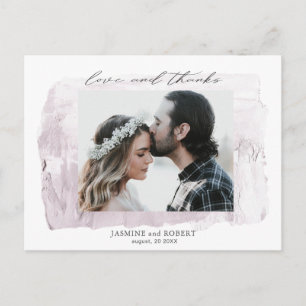 Carte postale de remerciement photo rustique paste