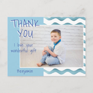 Carte postale de remerciement pour anniversaire de