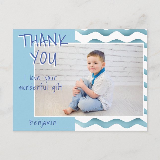 Carte postale de remerciement pour anniversaire de (Devant)