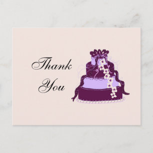 Carte postale de remerciement pour gâteau de maria