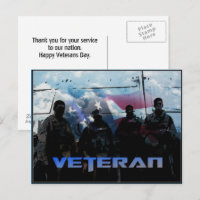 Carte postale de remerciement pour la fête des vét