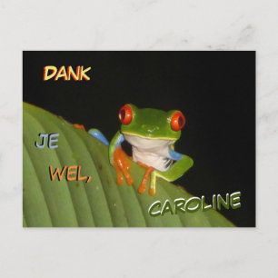 Carte postale de remerciement pour la grenouille n
