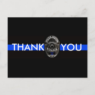 CARTE POSTALE DE REMERCIEMENT POUR LA POLICE