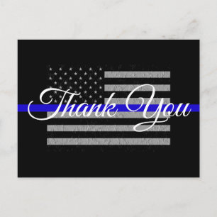 CARTE POSTALE DE REMERCIEMENT POUR LA POLICE