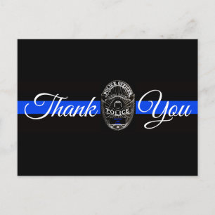 CARTE POSTALE DE REMERCIEMENT POUR LA POLICE