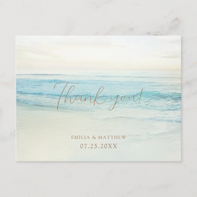 Carte postale de remerciement pour un mariage sur  (Devant)