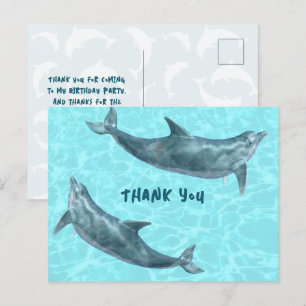 Carte postale de remerciement pour une fête de dau