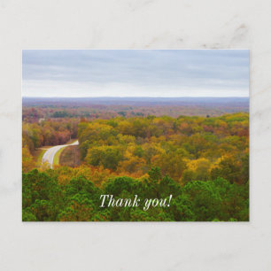 Carte postale de remerciement Promenade d'automne