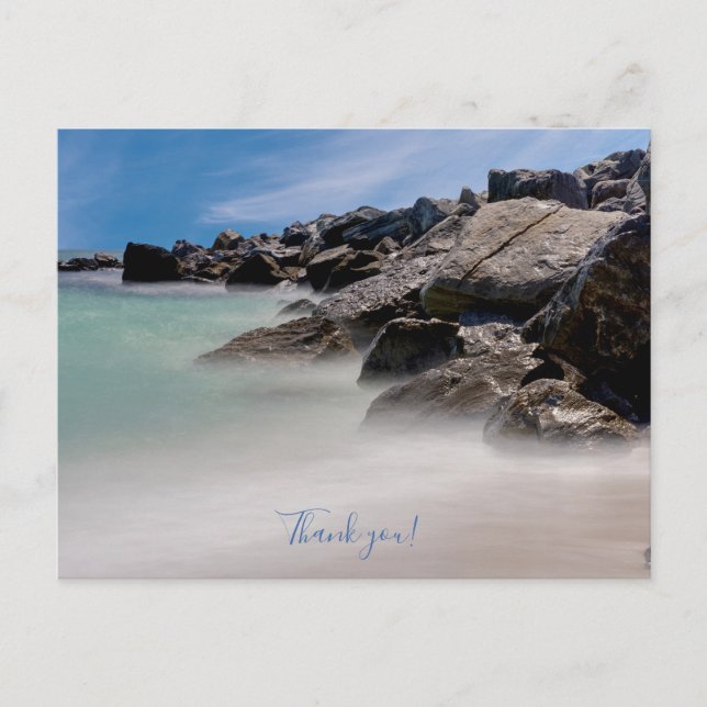 Carte postale de remerciement Shell Island Rocks A (Devant)