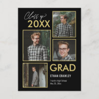 Carte postale de remise de diplômes avec dégradé d