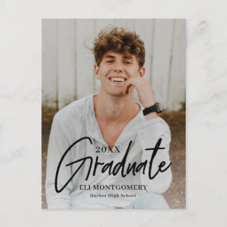 Carte postale de remise des diplômes à couleur mod