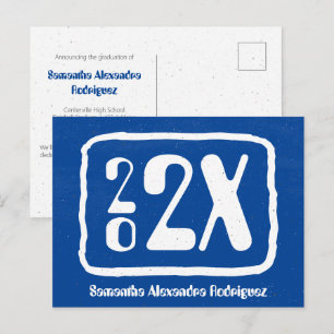 Carte postale de remise des diplômes de l'année de
