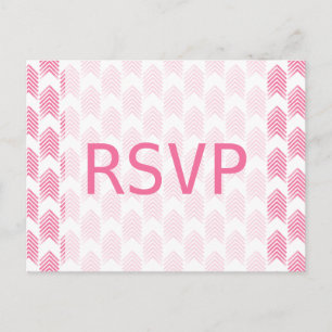 Carte postale de réponse aux flèches tribales rose