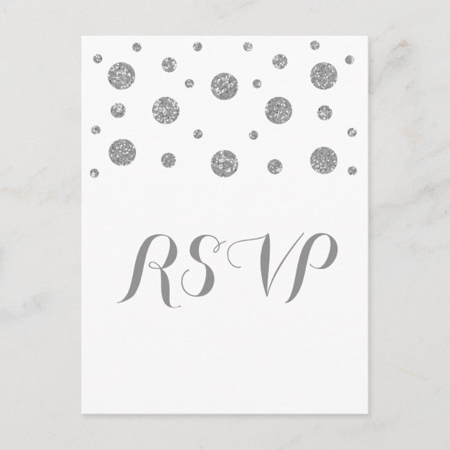 Carte postale de réponse Confetti Parties scintill (Devant)