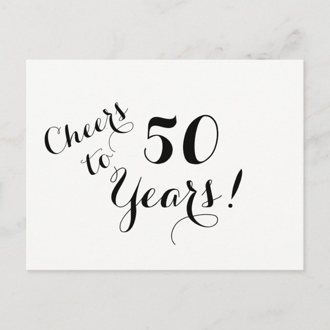 Carte postale de réponse de 50 ans (Devant)