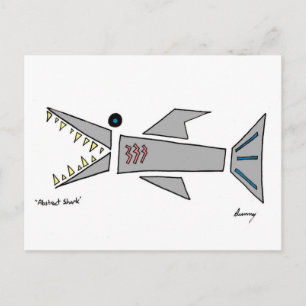 Carte postale de requin Abstrait
