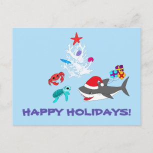 Carte postale de requin de Noël