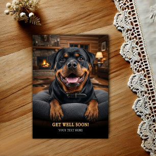 Carte postale de rétablissement pour adorable Rott