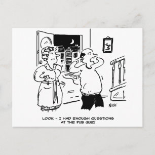 Carte postale de retour à la maison après le quiz