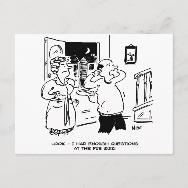 Carte postale de retour à la maison après le quiz  (Devant)