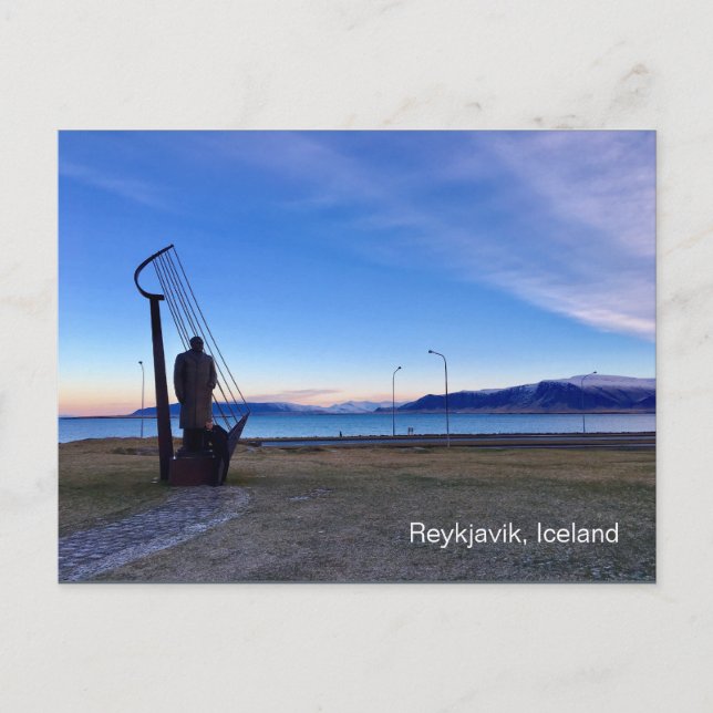 Carte postale de Reykjavik Islande avec l'écriture (Devant)