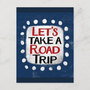 Carte postale de road trip