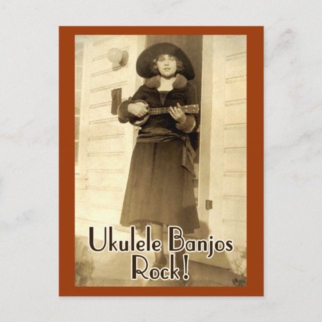 Carte postale de roche de banjos d'Uke (Devant)