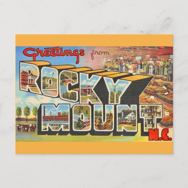 Carte postale de Rocky Mount NC (Devant)