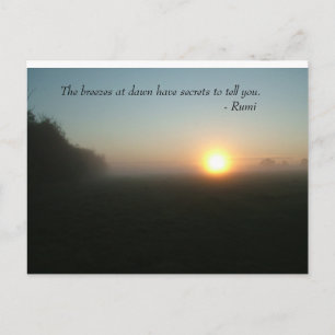 Carte postale de Rumi 'The Breezes at Dawn'