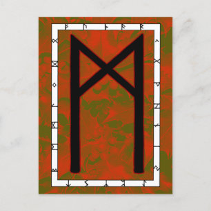 Carte postale de Rune Mannaz - Humanité