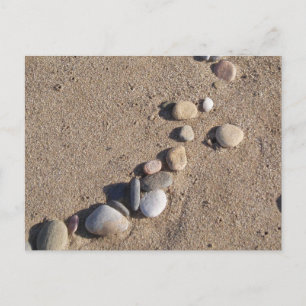 Carte postale de sable et galets