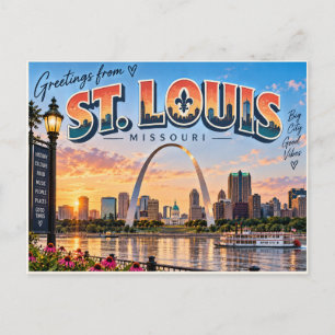 Carte postale de Saint-Louis, Missouri avec la Gat
