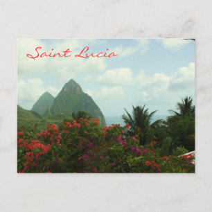 Carte postale de Sainte-Lucie Pitons
