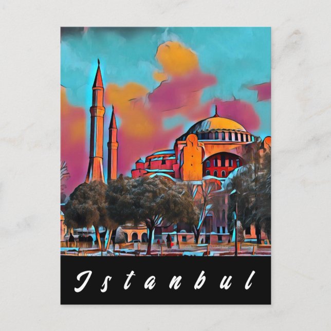 Carte postale de Sainte-Sophie Istanbul (Devant)