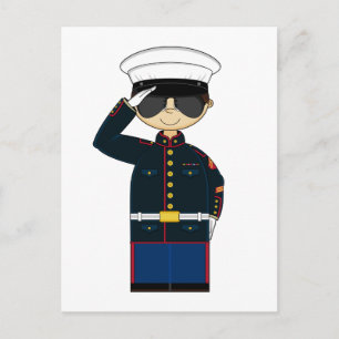 Carte postale de salut NCO de US Marine Corp