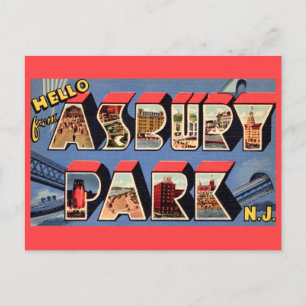 Carte postale de salutation Asbury Park NJ