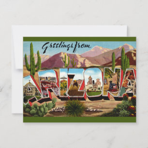 Carte postale de salutation d'Arizona
