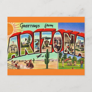 Carte postale de salutation d'Arizona