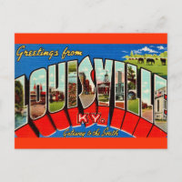 Carte postale de salutation de Louisville KY